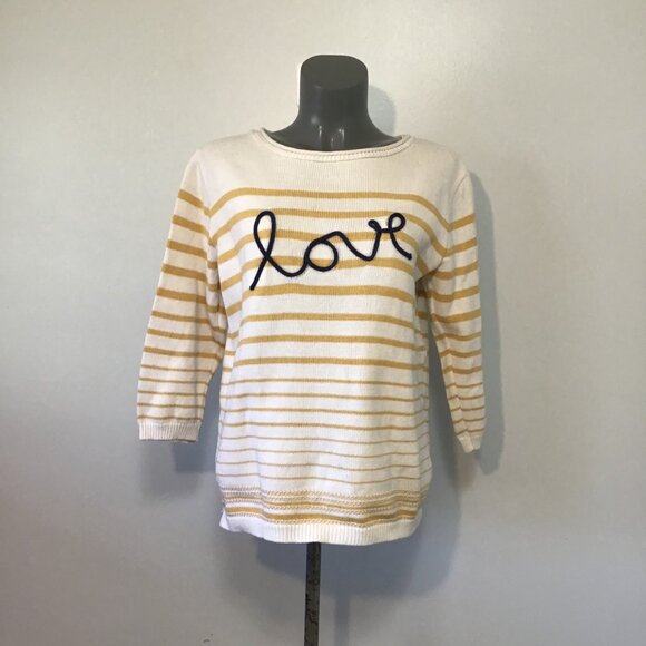 Cotton Country by Parkhurst Lovely Bretton Crew Neck Sweater Size M - Picture 1 of 12